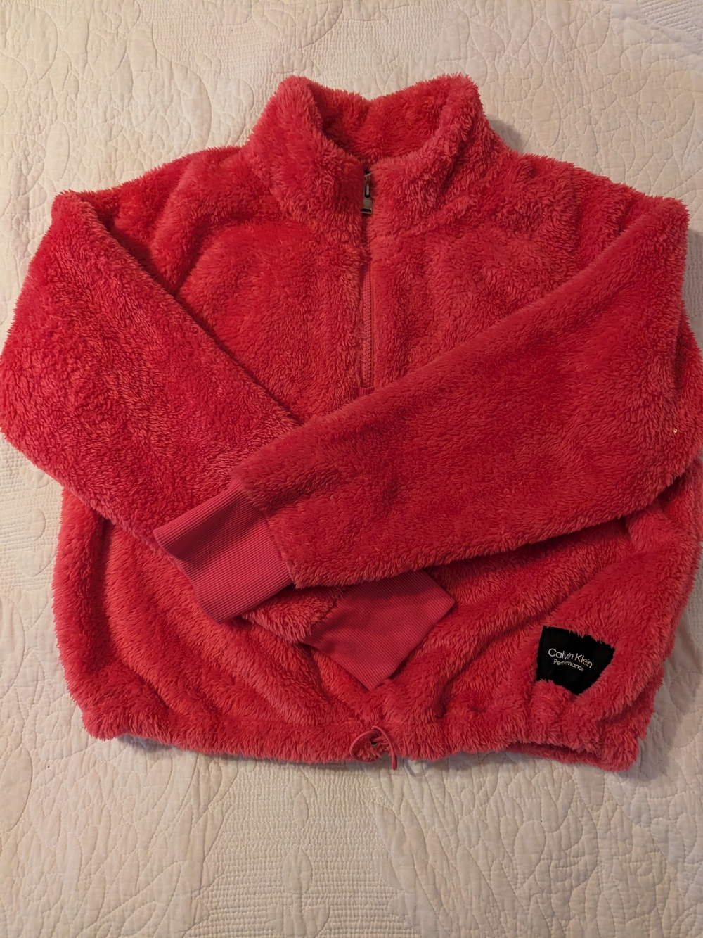 Calvin Klein Women's Hot Pink Fleece Pullover